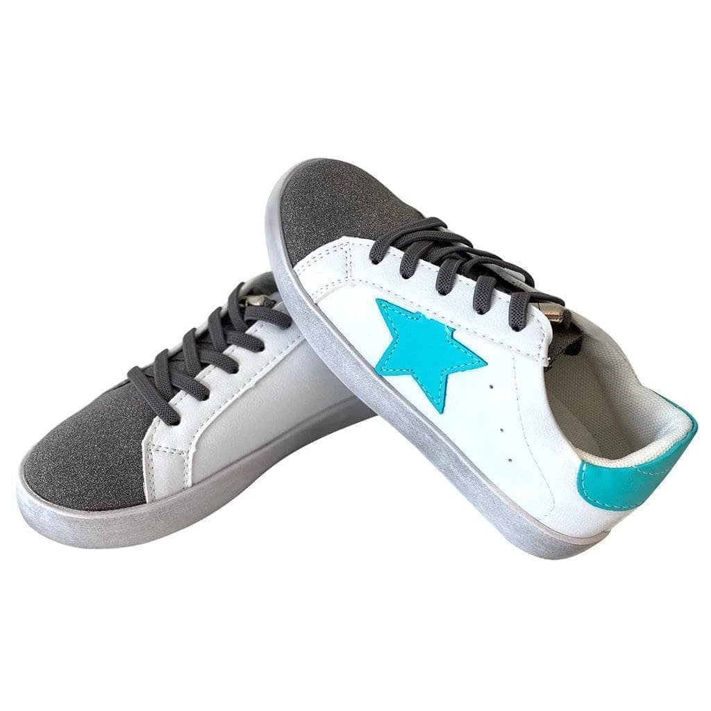 Best deal ๐ Lola + The Boys ๐ง Girls Blue Star ๐ Sneaker ๐ฅ 8 Lola + The Boys Girls Blue Star Sneaker