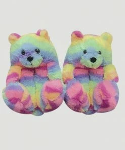 Lola & The Boys Fuzzy Bear Slippers New Arrivals