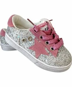 Best Pirce 🎉 Lola + The Boys 👧 Girls Glitter Pink Star 👟 Sneakers 🎉 12 Lola + The Boys Girls Glitter Pink Star Sneakers