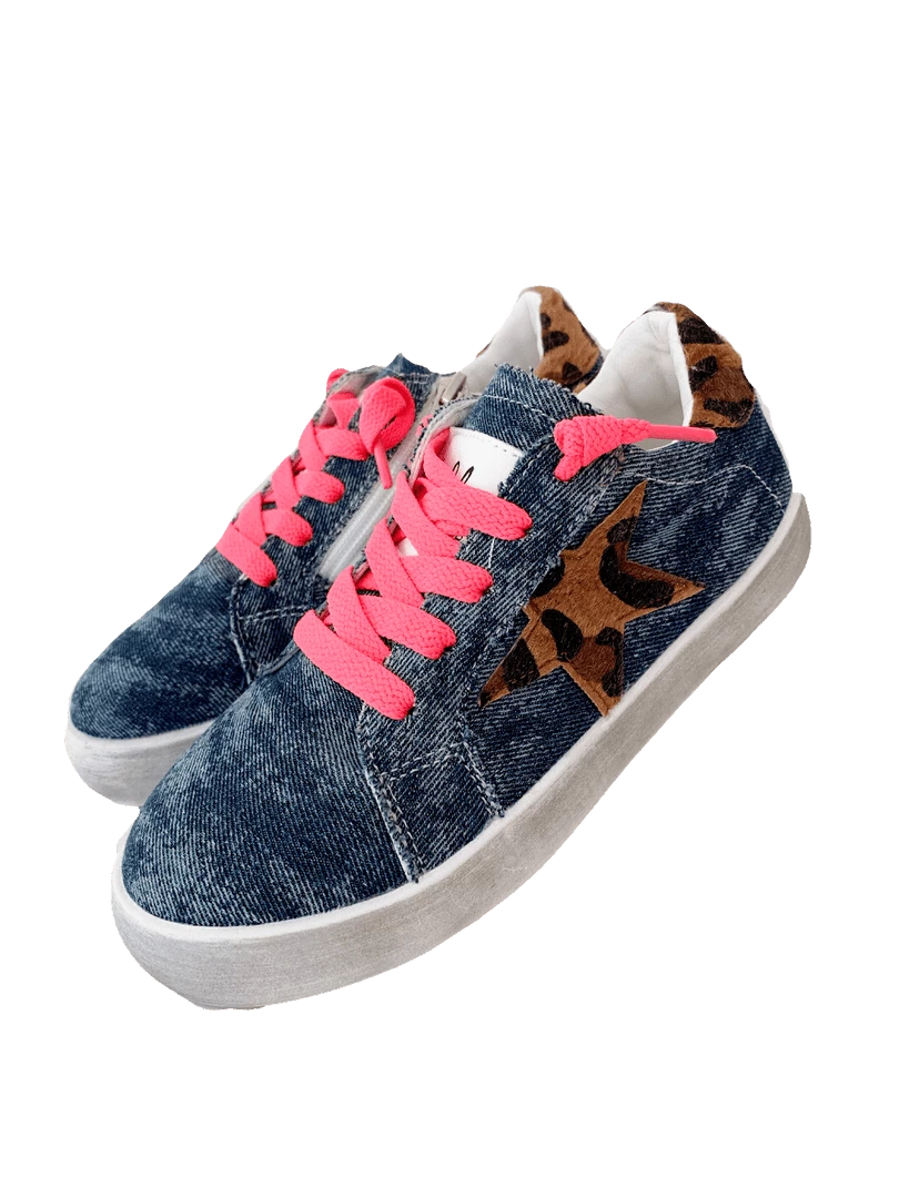 Outlet π Lola + The Boys Neon Denim Star π Sneaker π 3 Lola + The Boys Neon Denim Star Sneaker