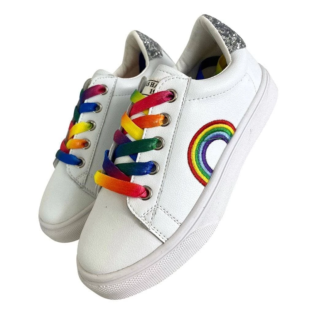 Budget ๐งจ Lola + The Boys ๐ง Girls Over The Rainbow ๐ Sneakers โ 3 Lola + The Boys Girls Over The Rainbow Sneakers