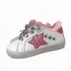 Lola + The Boys New Arrivals Paris Pink Fur Star Girl Sneaker