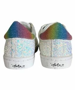 Lola + The Boys Girls Rainbow Star Glitter Sneaker