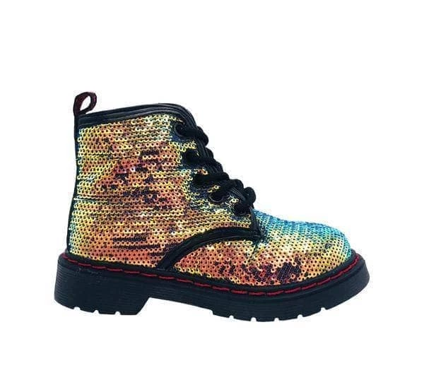 Hot Sale π Lola + The Boys π§ Girls Sequin Combat π₯Ύ Boots π€© 3 Lola + The Boys Girls Sequin Combat Boots