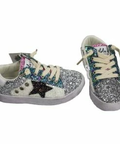 Lola & The Boys Star Girl Glitter Sneakers Girls