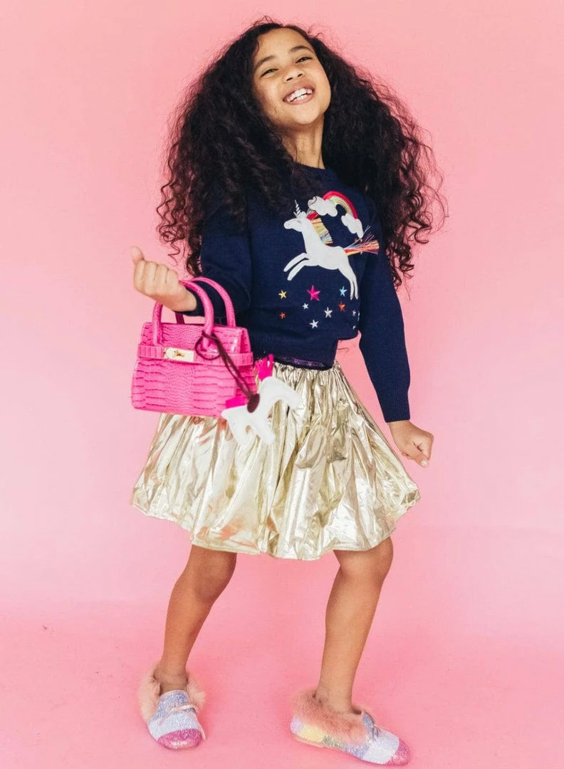 Deals ๐ Lola + The Boys Goldie Foil ๐ Skirt ๐ 6 Lola + The Boys Goldie Foil Skirt