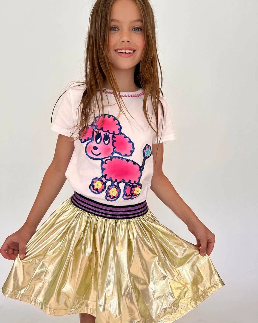Deals ๐ Lola + The Boys Goldie Foil ๐ Skirt ๐ 5 Lola + The Boys Goldie Foil Skirt