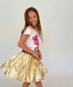 Lola + The Boys Goldie Foil Skirt