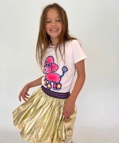 Lola + The Boys Goldie Foil Skirt