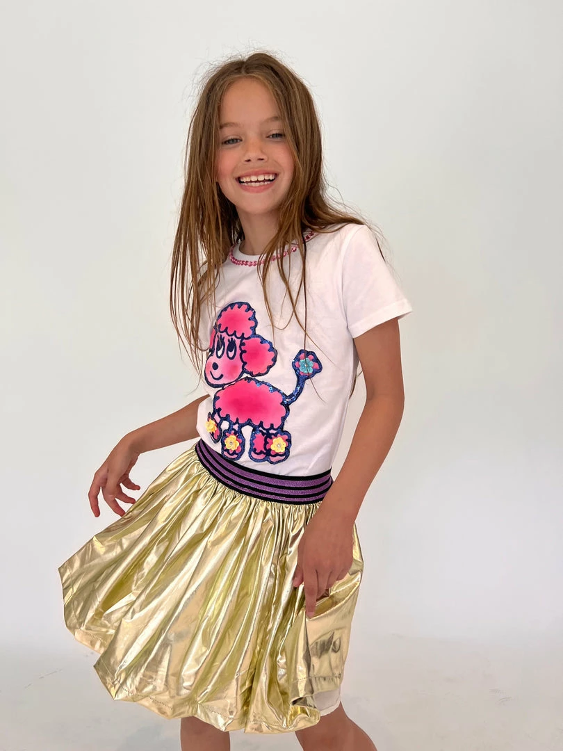 Deals ๐ Lola + The Boys Goldie Foil ๐ Skirt ๐ 4 Lola + The Boys Goldie Foil Skirt
