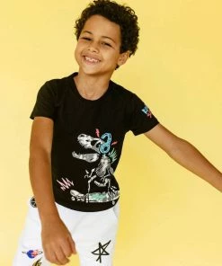 Lola + The Boys Graffiti Patch Shorts