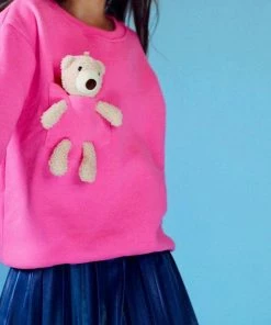 Lola + The Boys New Arrivals Teddy Bear Crewneck