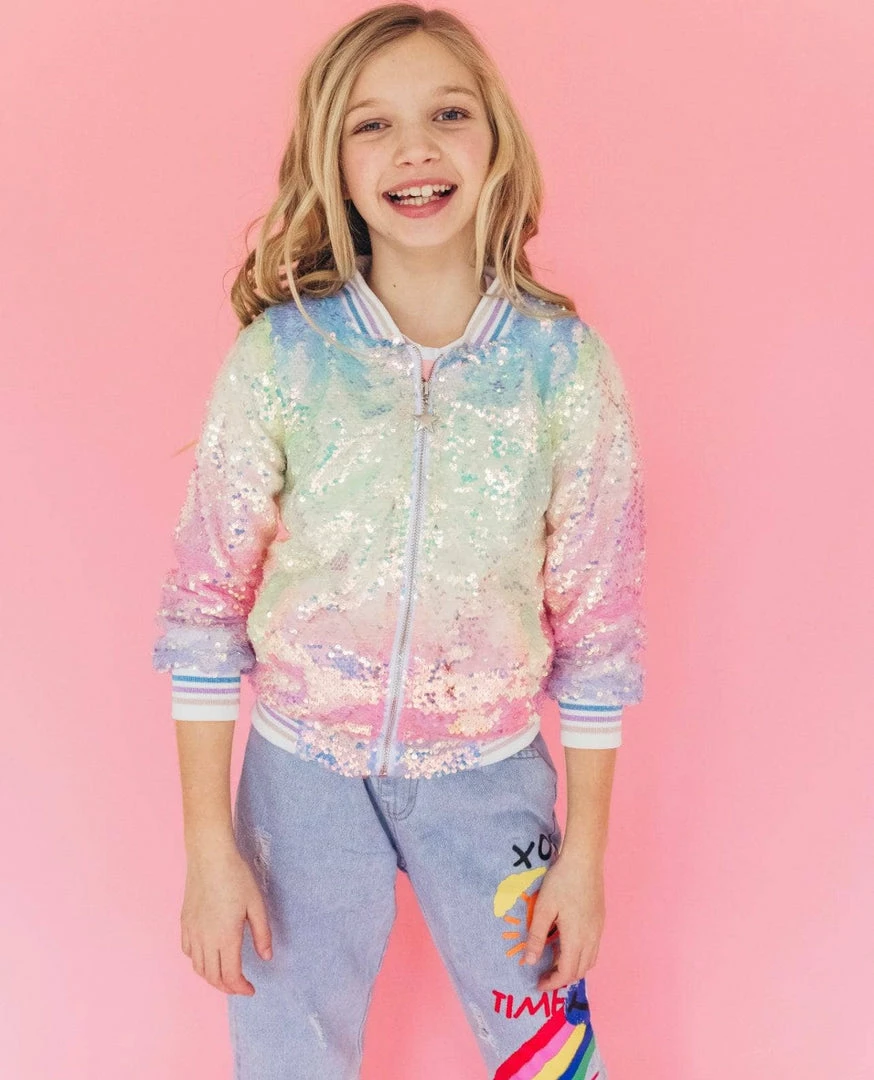 Discount ๐ Lola + The Boys Icy Ombre Sequin Jacket ๐ 6 Lola + The Boys Icy Ombre Sequin Jacket