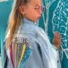 Lola & The Boys Beaded Dreamer Denim Jacket Girls
