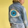 Lola + The Boys Girls Evil Eye Gem Denim