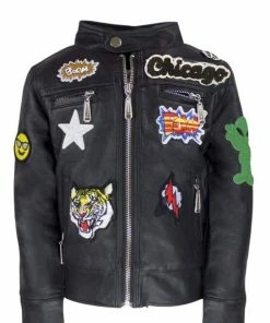 Lola + The Boys Boys All About The Patch Vegan Leather Jacket