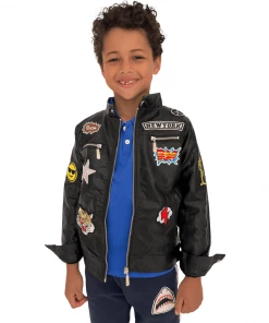 Lola + The Boys Boys All About The Patch Vegan Leather Jacket