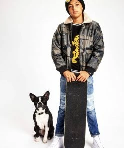 Budget ๐ Lola + The Boys Camo Leather Moto Jacket โ 9 Lola + The Boys Camo Leather Moto Jacket