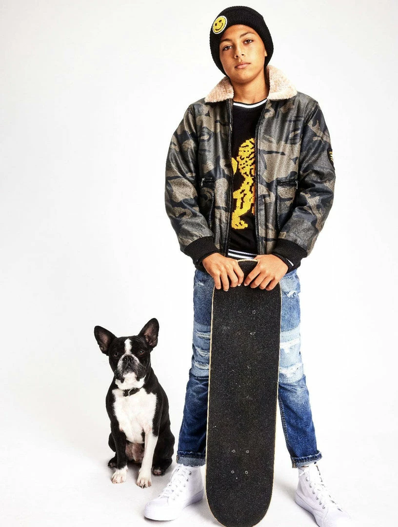 Budget ๐ Lola + The Boys Camo Leather Moto Jacket โ 5 Lola + The Boys Camo Leather Moto Jacket