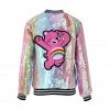 Lola + The Boys Care Bears Cheer Bear Sequin Bomber New Arrivals