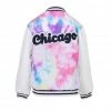 Lola + The Boys Chicago Tie Dye Varsity Bomber