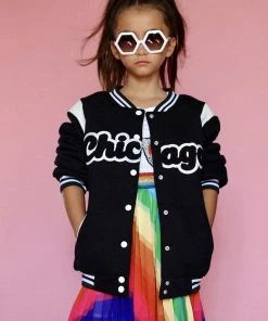 Lola + The Boys Girls Chicago Varsity Bomber Jacket