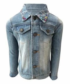 Deals ๐ Lola + The Boys Happy Rainbow Gems Denim Jacket ๐คฉ 10 Lola + The Boys Happy Rainbow Gems Denim Jacket