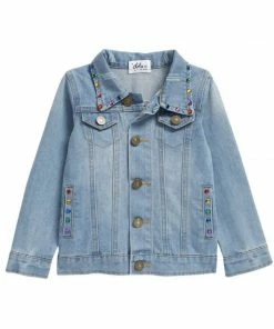 Deals ๐ Lola + The Boys Happy Rainbow Gems Denim Jacket ๐คฉ 11 Lola + The Boys Happy Rainbow Gems Denim Jacket