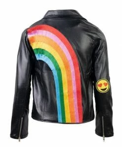 Lola + The Boys Girls Happy Rainbow Vegan Leather