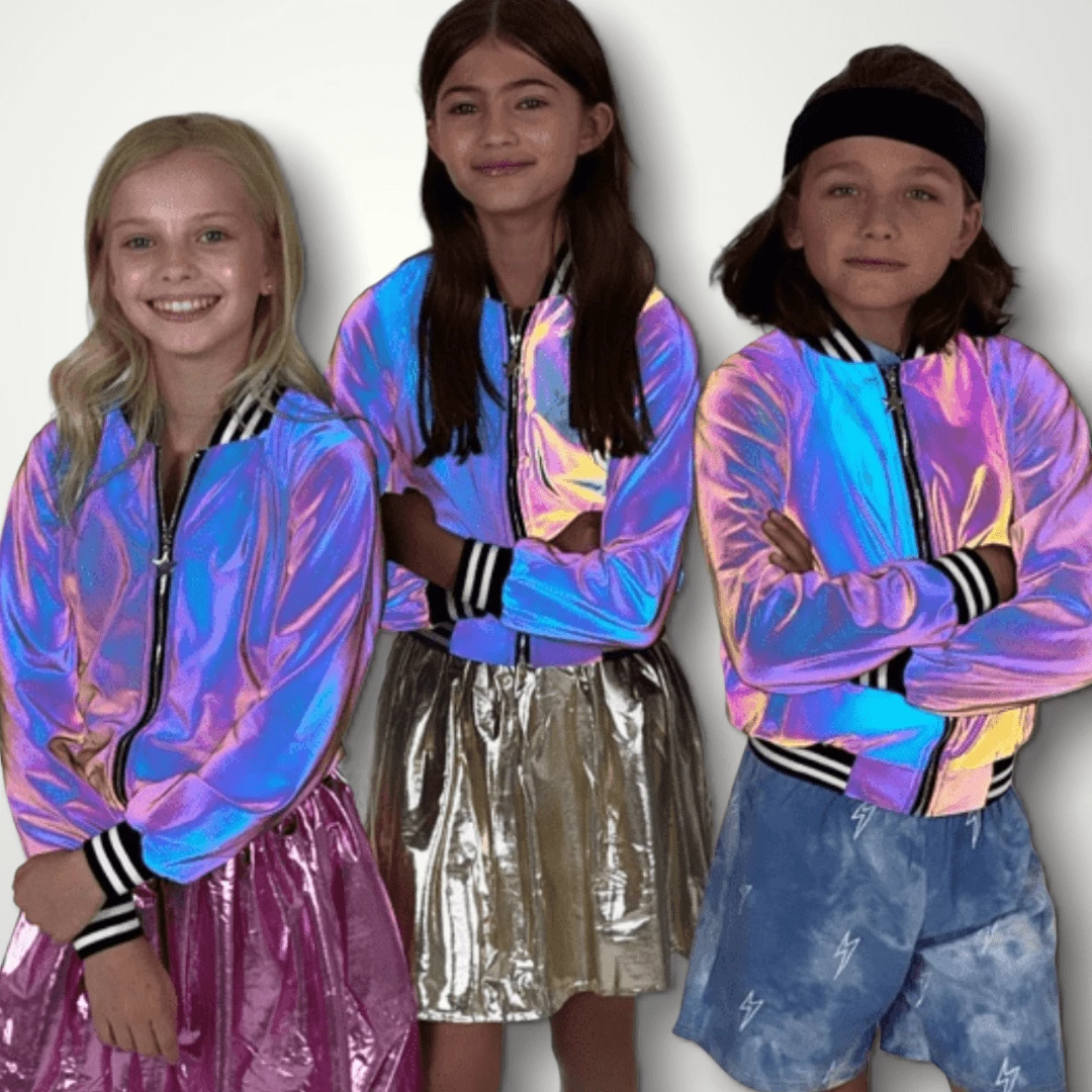 Coupon โญ Lola + The Boys ๐ง Girls Hologram Reflective Bomber ๐ฅฐ 14 Lola + The Boys Girls Hologram Reflective Bomber