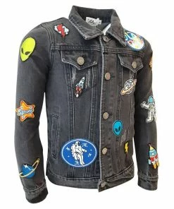 Lola + The Boys Interstellar Patched Denim Jacket