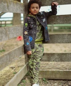 Lola + The Boys Interstellar Patched Denim Jacket