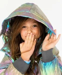 Promo 👍 Lola + The Boys 👧 Girls Metallic Ombré Puffer ✨ 18 Lola + The Boys Girls Metallic Ombré Puffer
