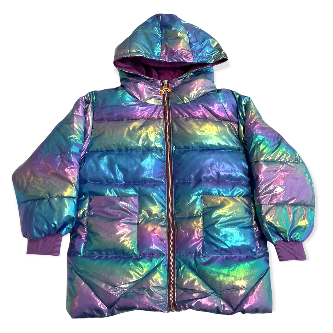 Promo 👍 Lola + The Boys 👧 Girls Metallic Ombré Puffer ✨ 10 Lola + The Boys Girls Metallic Ombré Puffer