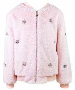 Lola + The Boys Pink Ice Princess Crystal Bomber