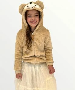 Lola + The Boys Plush Brown Bear Jacket