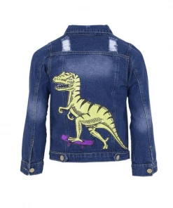 Lola + The Boys Rad Dinosaur Denim Jacket