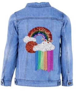 Lola + The Boys Rainbow Tassel Denim