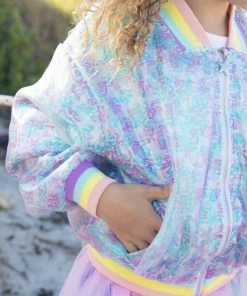 Lola + The Boys Retro Sequin Bomber