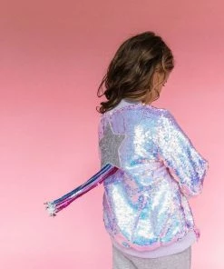 Lola + The Boys Shooting Star Sequin Bomber Girls