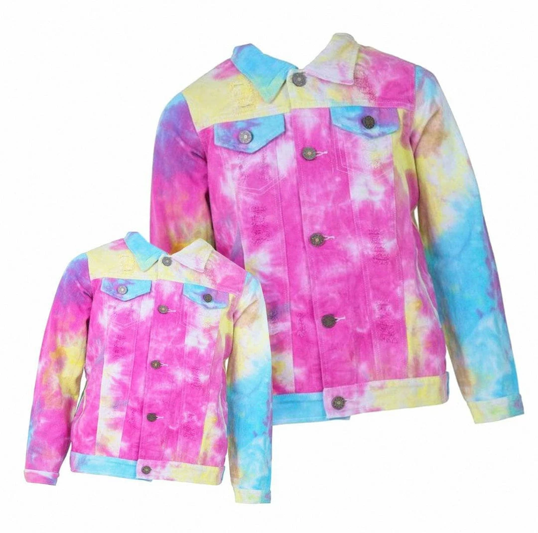 Coupon 🛒 Lola + The Boys 👧 Girls Tie Dye Denim Jacket ⭐ 5 Lola + The Boys Girls Tie Dye Denim Jacket