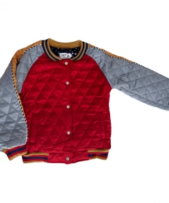 Lola + The Boys Tiger Quilted Bomber