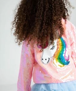 Budget ๐ฏ Lola + The Boys Pretty In Pink Unicorn Sequin Bomber ๐ 10 Lola + The Boys Pretty In Pink Unicorn Sequin Bomber