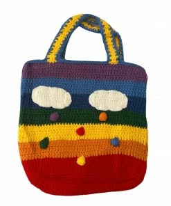 Lola + The Boys Knit Rainbow Sky Bag