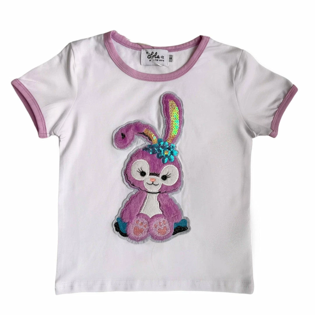 Best deal ๐ Lola + The Boys Lavender Bunny Ringer T ๐ Shirt New Arrivals ๐ 4 Lola + The Boys Lavender Bunny Ringer T Shirt New Arrivals