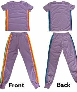 Buy ๐ Lola + The Boys New Arrivals Lavender Rainbow Sequin Jogger Set ๐ 7 Lola + The Boys New Arrivals Lavender Rainbow Sequin Jogger Set