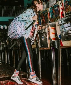 Lola + The Boys Metallic Rainbow Leggings