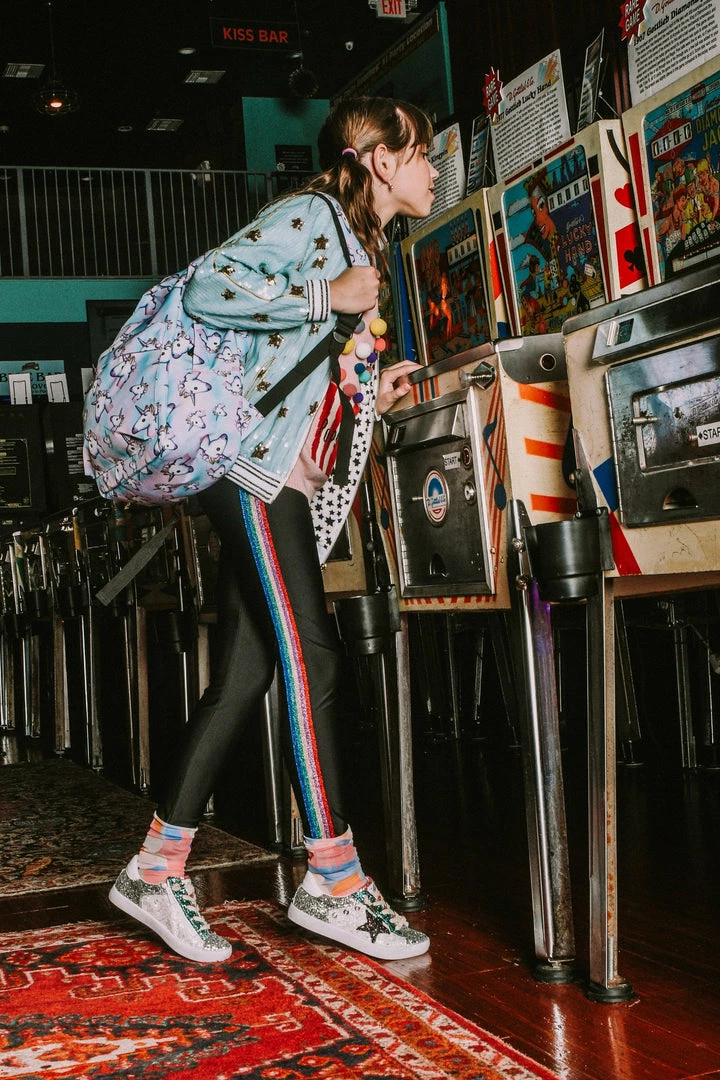 Buy ⌛ Lola + The Boys Metallic Rainbow Leggings 🛒 4 Lola + The Boys Metallic Rainbow Leggings