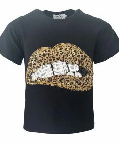 Lola + The Boys Leopard Lips T-shirt