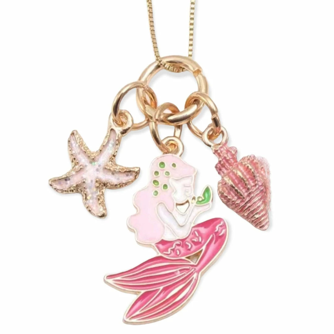 Deals ⌛ Lola + The Boys Mermaid Treasure Necklace ✨ 3 Lola + The Boys Mermaid Treasure Necklace